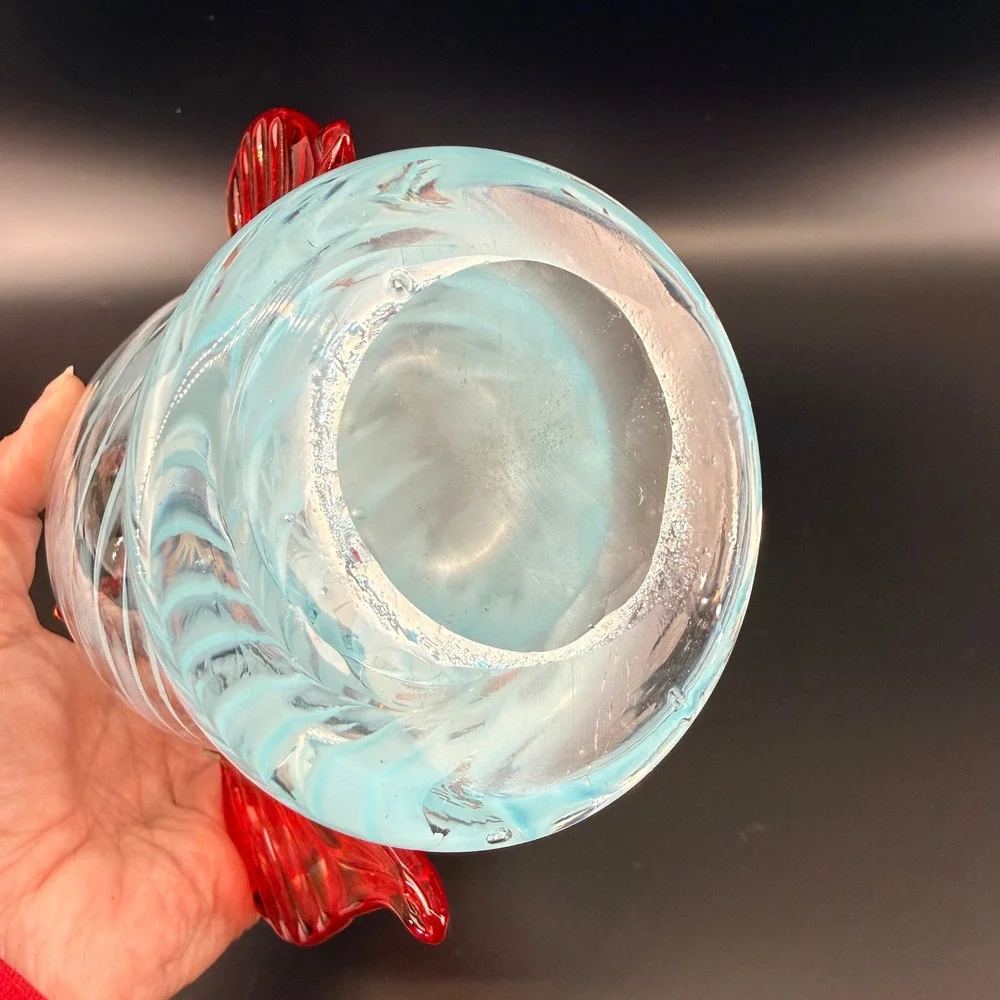 Murano Style Glass Fish Vase 11